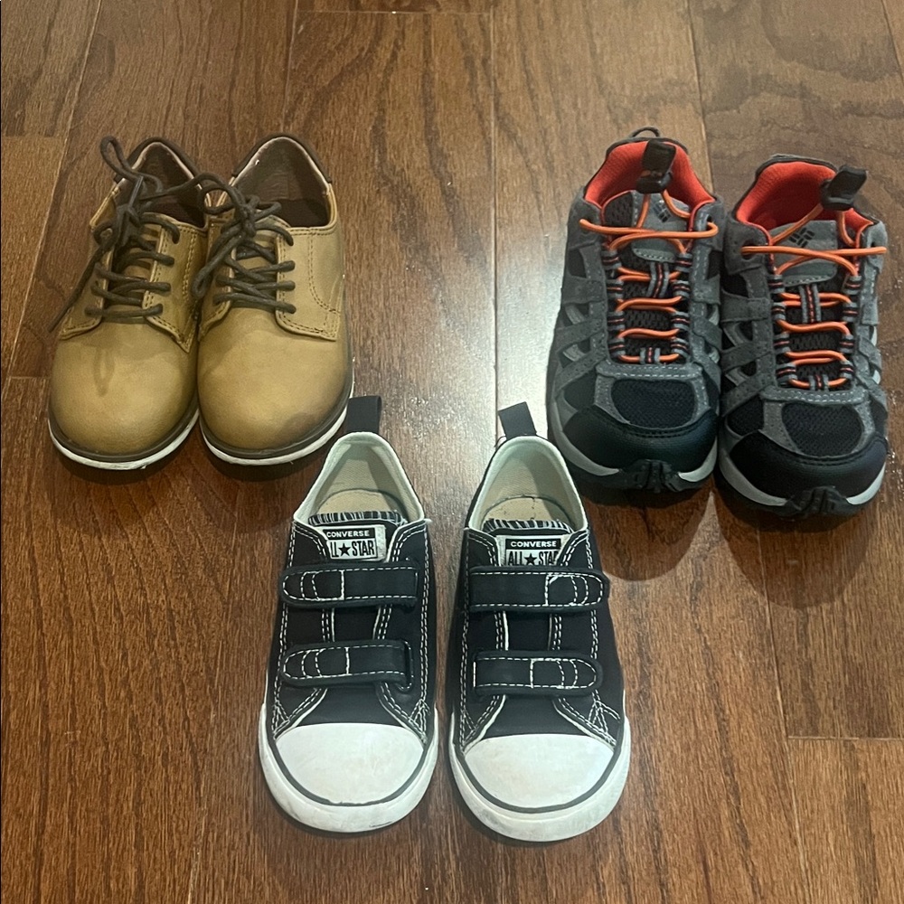 Lot of Shoes fits ages 4–5. Converse All Star, Columbia, Children’s Place.